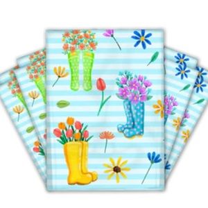 ☔️🌸20 Designer Spring Rain boot Poly Mailers 10 x 13 inch